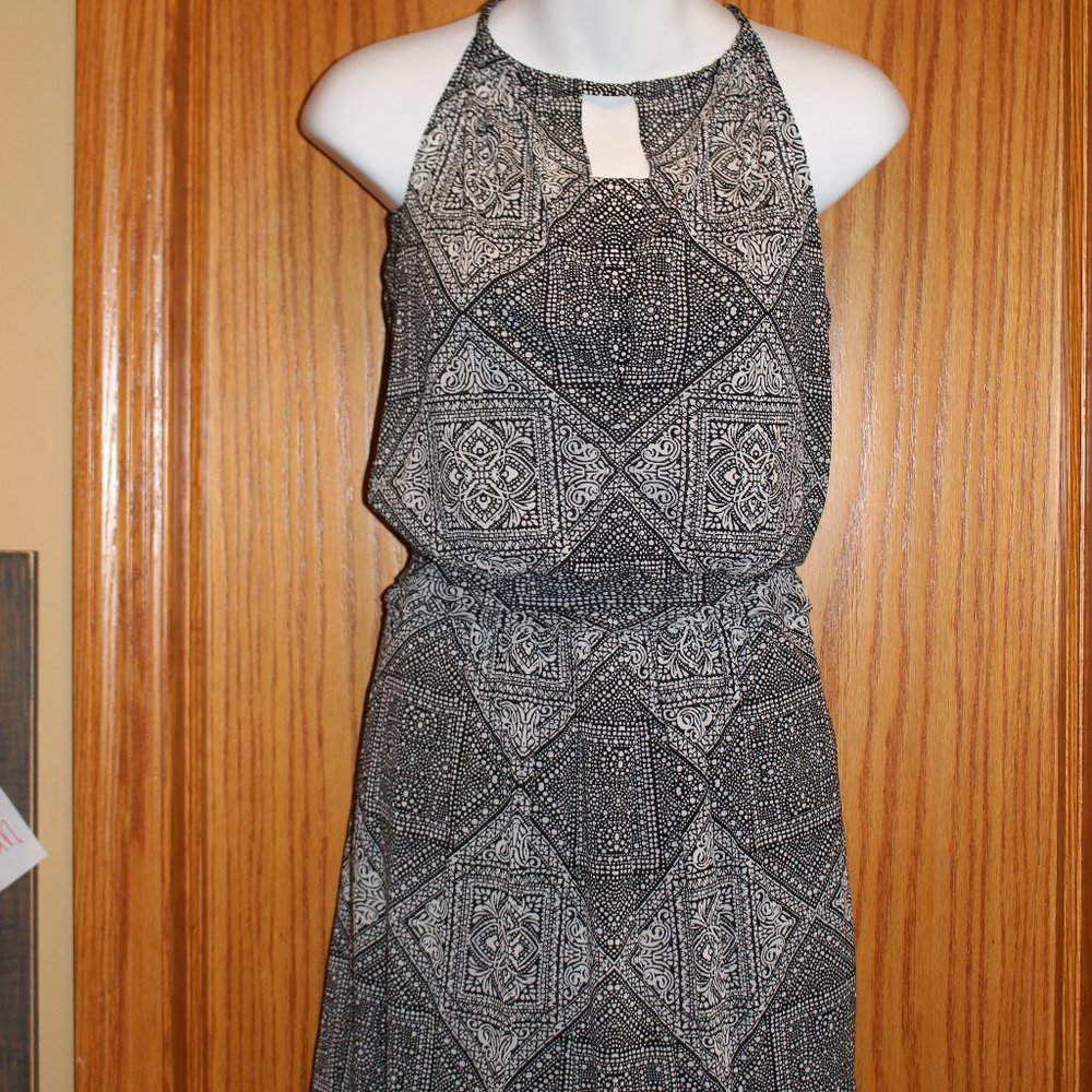 White House Black Market Halter keyhole mini dress